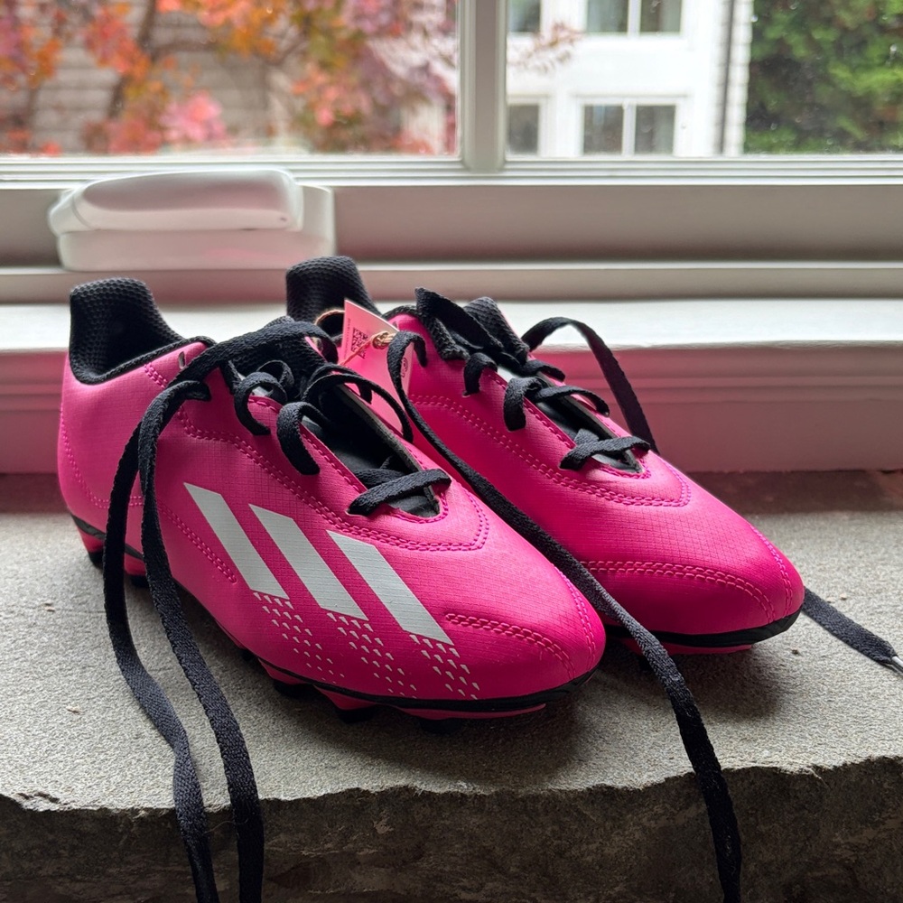 Adidas girls Bright Pink Athletic Shoes